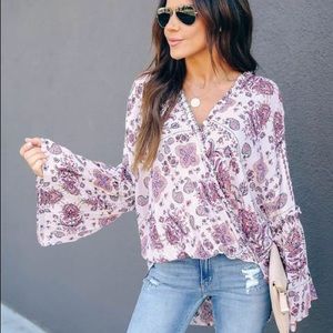 Paisley Wrap Top